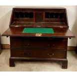 A Georgian period mahogany Bureau Chest,