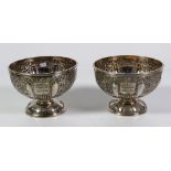 A pair of very heavy silver plated Presentation Bowls, by James Dixon & Sons, Sheffield, c.