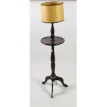 A Georgian style Wine Table, the circular moulded top supported by a reeded pillar,