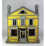 A Georgian style Dolls House, with high chimney stacks,