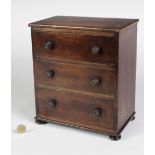 An early 19th Century mahogany miniature Apprentice Chest,