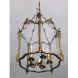 A fine quality and decorative Regency style brass Hall Lantern,