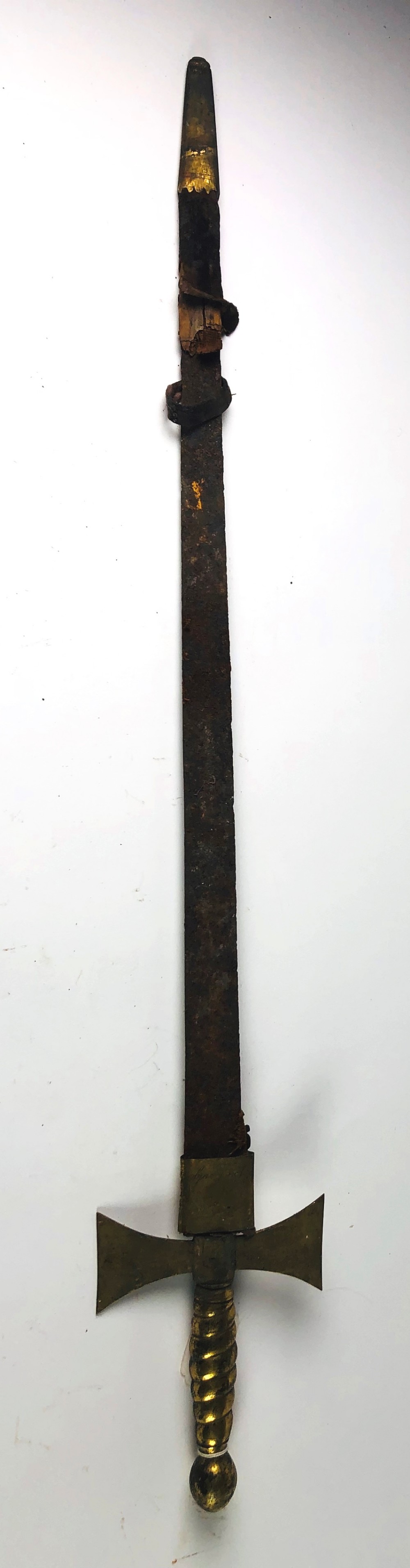 An early 19th Century Irish Court Sword, with cruciform brass handle,