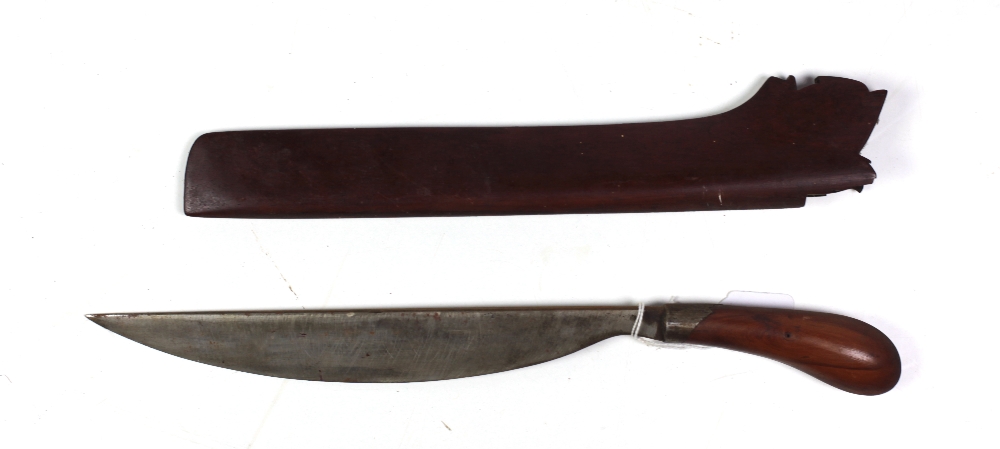 Two similar Kurkha type Middle Eastern wooden handle Daggers, with scabbards.