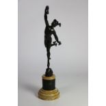 After Claude Michel Clodion (French 1738 - 1814) "Mercury," a good bronze Figure with black patina,