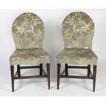 A set of 8 - 19th Century mahogany framed shield back Dining Chairs,
