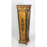 An attractive 19th Century French Empire style ormolu mounted and wooden Pedestal,