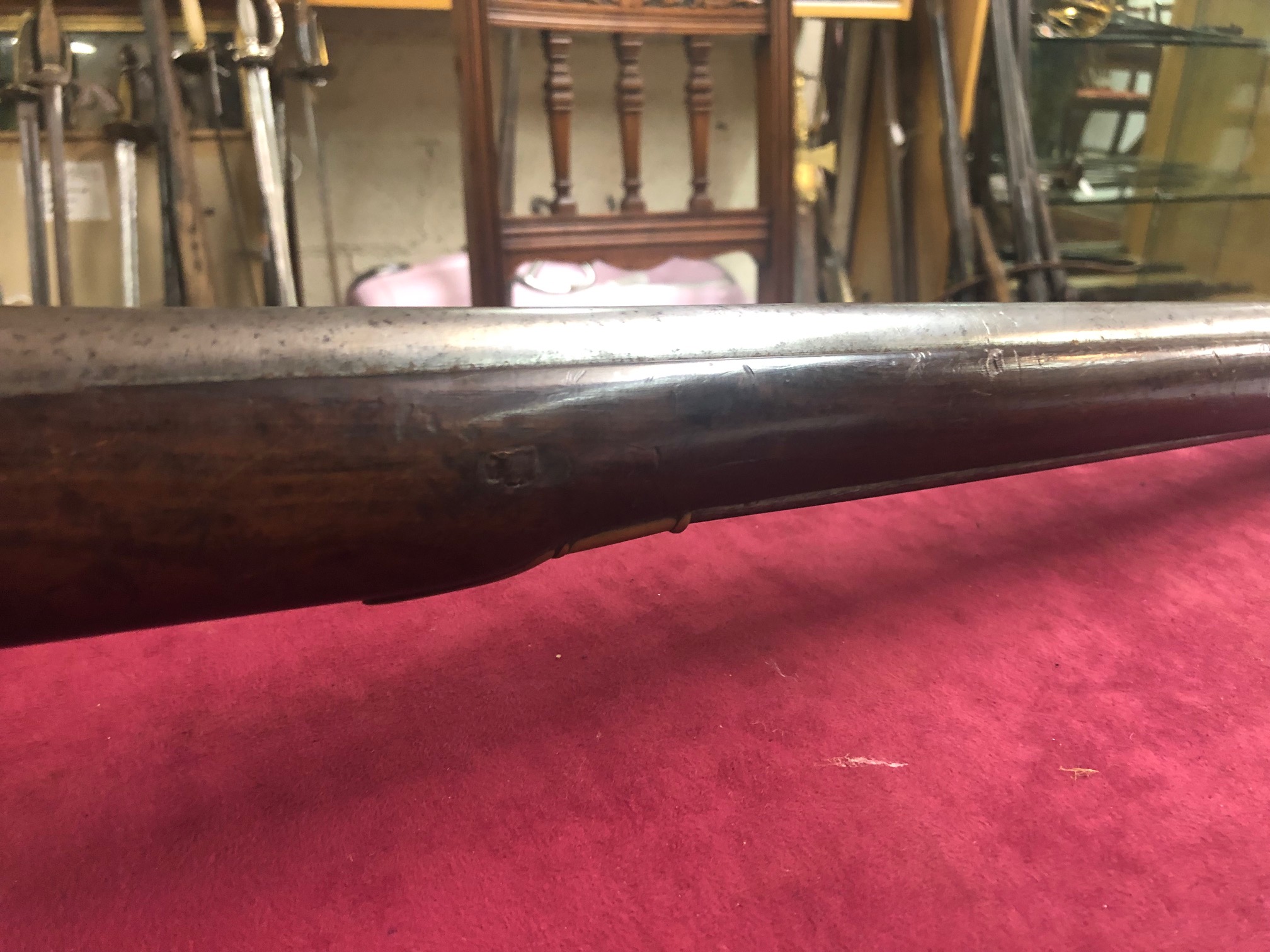 A Georgian period Military issue long barrel flintlock Musket, - Image 7 of 9