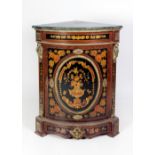 A 19th Century French style marquetry and ormolu mounted Corner Cabinet,