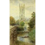 Henry Edward Tidmarsh (Act 1880 - 1927) Watercolour: "Oxford," signed,