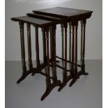 A late Georgian period rosewood nest of three Tables.