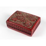 An attractive 20th Century decorated Chinese cinnabar Box,