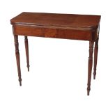 An attractive early 19th Century fold-over mahogany Card or Tea Table,