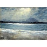 William Percy French (1854 - 1920) Watercolour: "Landscape towards Diamond Hill Connemara,