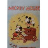 A set of 6 colourful and attractive "Mickey Mouse" Movie Cinema Posters, uniformly framed. (6) N.B.