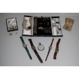A collection of various Ladies and Gentlemen's Watches, costume jewellery,
