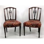 A pair of Hepplewhite mahogany decorative Side Chairs,