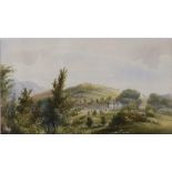 19th Century Irish School Co. Offaly: Watercolour, "Loughton (House), Co. Offaly," approx.