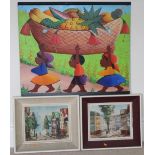 Paintings A group of 6 original Art Works, of various subjects street scenes,