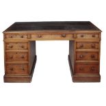 A good early 19th Century mahogany pedestal Writing Desk,