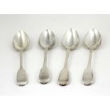 A set of 4, Victorian Irish Serving / Table Spoons, by John Smith, c.