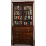 A fine George III period mahogany Secretaire Bookcase,