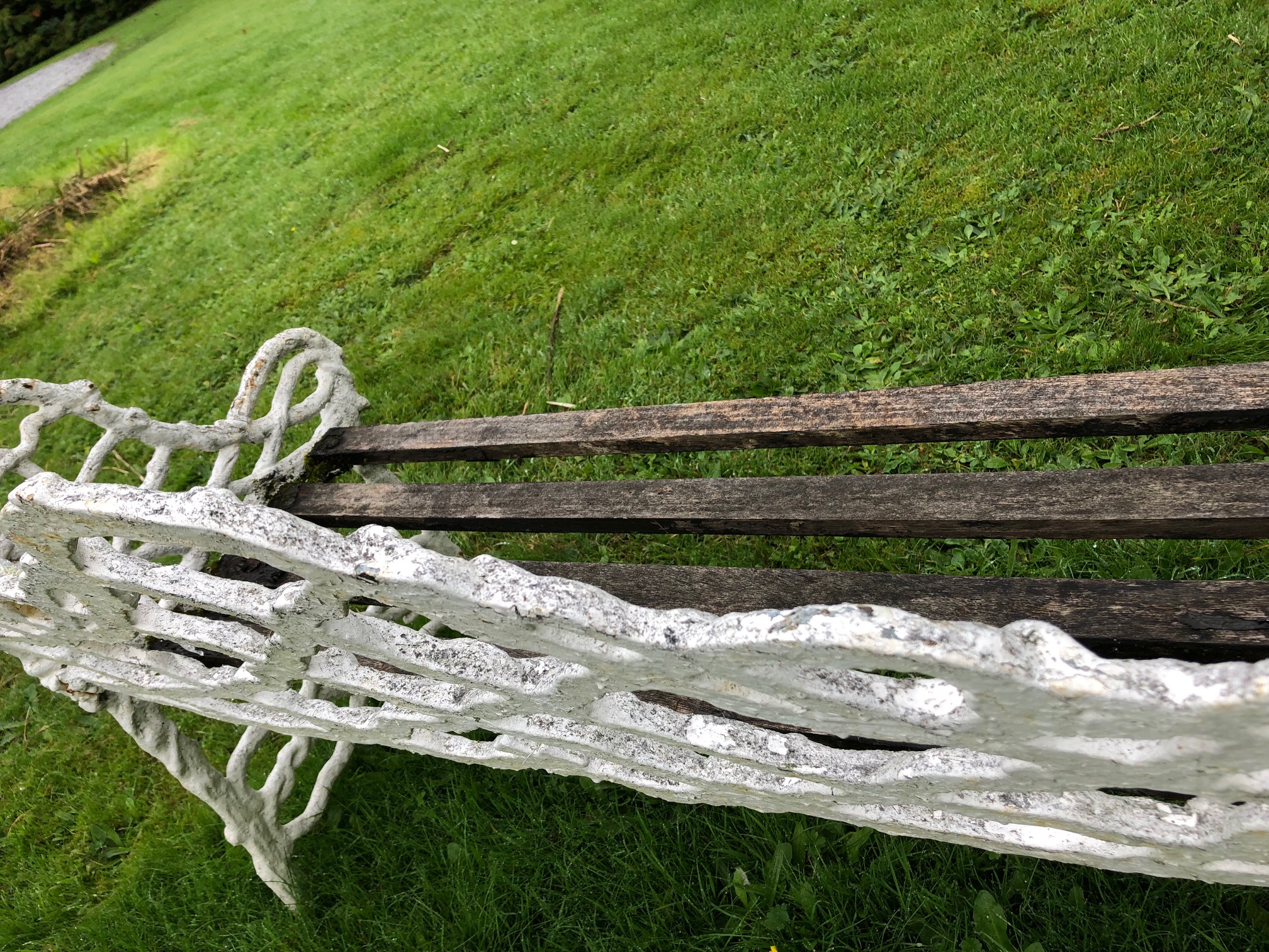 A Victorian period Gothic style cast iron Garden Bench, modelled as interwoven branches, - Image 7 of 9