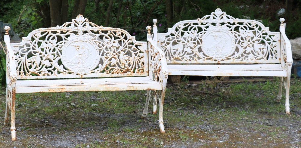 A pair of attractive Victorian style Garden Seats,