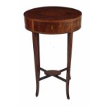 An attractive 19th Century inlaid and crossbanded oval mahogany Ladies Table,