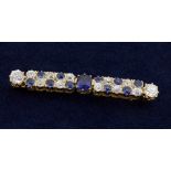 An exquisite Art Deco period 4.8g, 18ct Brooch, set with 12 natural white diamonds 5mm (2) - G.S.
