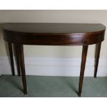 A pair of George III plain Irish mahogany fold-over Side Tables,