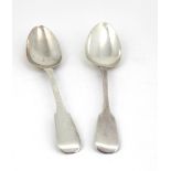 A pair of Irish Georgian rat-tail Serving Spoons, c. 1828, by E.P., distributor Gardner, approx.