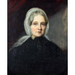 James Butler Brennan (R.U.A., Cork 1825-1889) "Portrait of a Lady with lace bonnet," O.O.C.