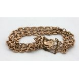 A 10ct red gold Chain and Bracelet.