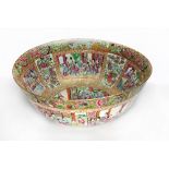 A large and attractive 19th Century Chinese Famille Verte Bowl, profusely decorated with flowers,