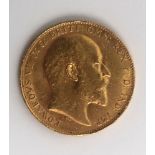 A good Edwardian gold Sovereign, 1907.