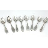 A set of 5 Irish Provincial silver Teaspoons, by Heyland, Cork c.