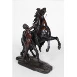 After Guillaum Coustou (French 1677-1746) A fine quality 19th Century heavy bronze of "The Horse