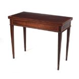 An attractive 19th Century mahogany and inlaid satinwood fold-over Card Table,