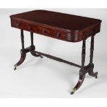 A fine quality Regency period Irish mahogany Library Table, (possibly Cork),