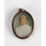 Miniatures - Jennings Family: A large silver cased oval miniature of Military Gentleman wearing his