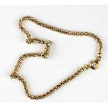 An 18k yellow gold mesh Necklace, signed Boodles, set with a fine diamond .70cts, approx.
