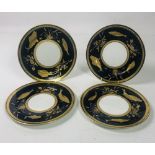 A set of 10 fine quality 19th Century porcelain "Fish" Plates, by Davis Collamore, New York,