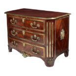 An exceptional 18th Century French 'Regence' ormolu mounted olivewood, rosewood,