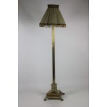 A heavy brass Corinthian column Lamp Standard,