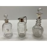 An attractive Victorian etched glass Claret Jug,
