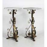 A heavy pair of attractive solid brass Stands,