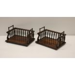 A pair of attractive William IV style rosewood Table Book Stands,
