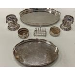 A fine large Victorian silver pierced oval Tea Tray,