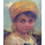 Otto Brandt (German 1828 - c.1890) "Una Furbetta" (A Mischievous Girl) O.O.C.